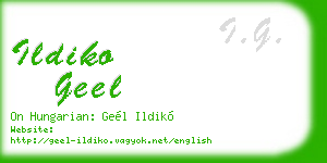 ildiko geel business card